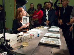 at the Porcelain station, we were shown the process  of layering different colours of a design onto a porcelain plate, and one of the reasons behind the necessity of the layering.