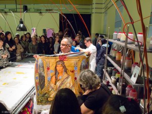 The finishing scarf from previous station's design 